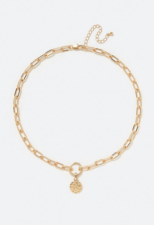 Kala Chain Necklace With Ring And Interchangeable Charms  Gold