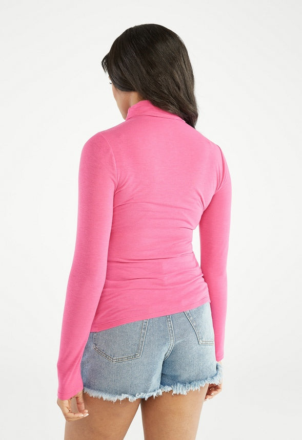 TURTLENECK TOP Fuchsia