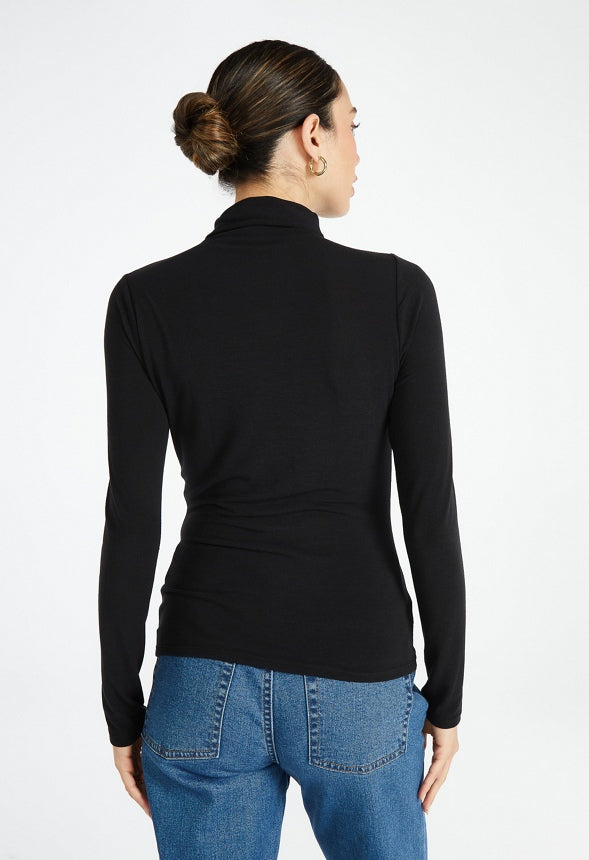 Turtleneck Top Black Caviar