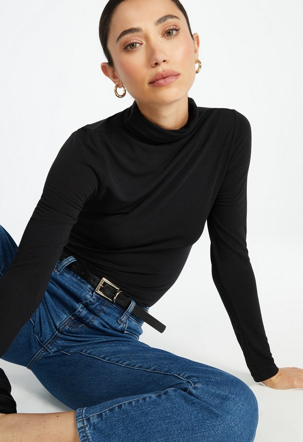 Turtleneck Top Black Caviar