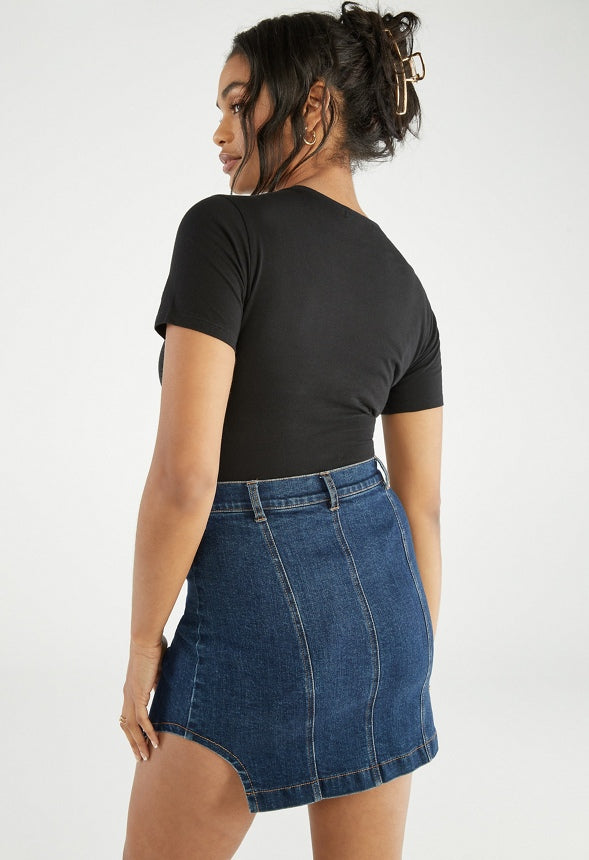 CREW NECK TEE BODYSUIT Black