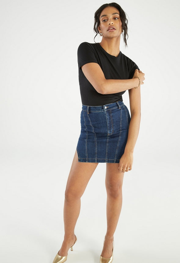 CREW NECK TEE BODYSUIT Black