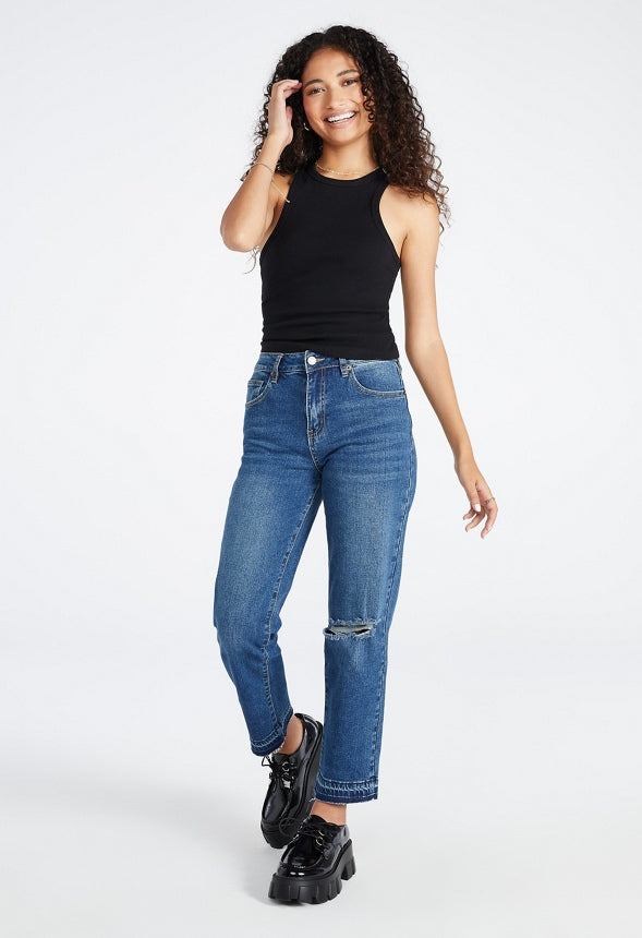 Basic Rib Tank Top Caviar