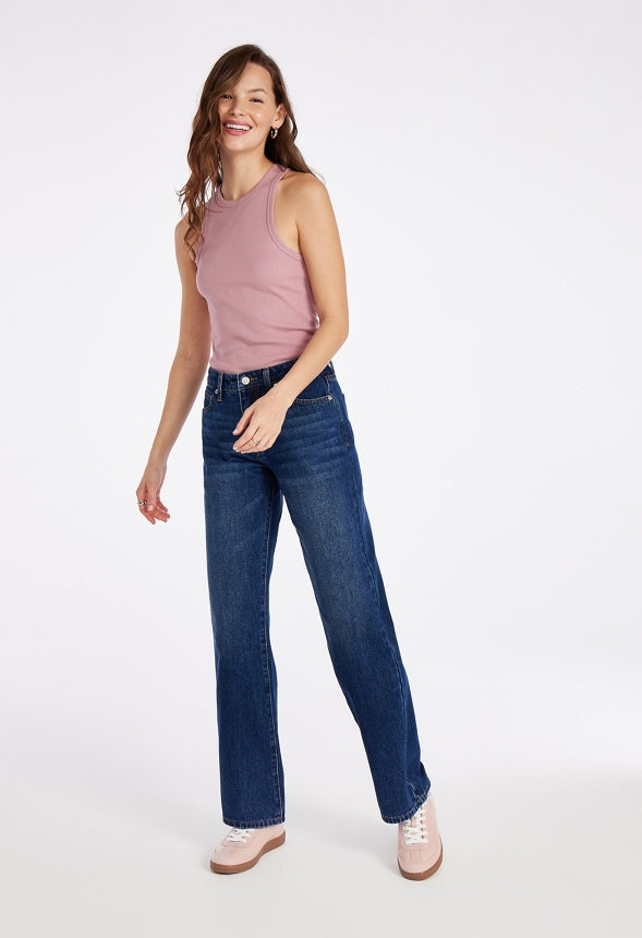 Basic Rib Tank Top Lilas Pink