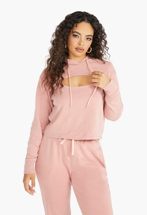 KEYHOLE SWEATSHIRT Pink