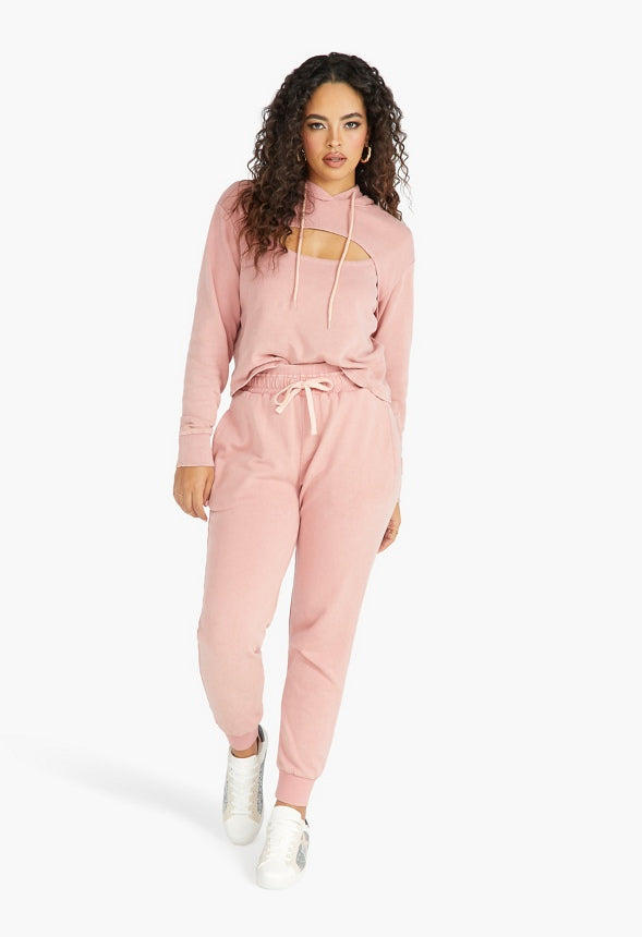 KEYHOLE SWEATSHIRT Pink