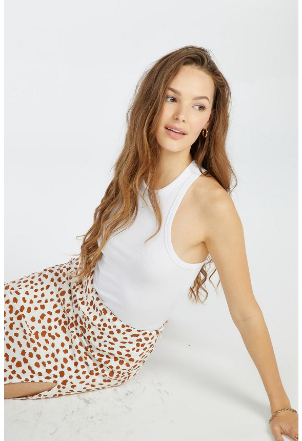 Basic Rib Tank Top Bright White