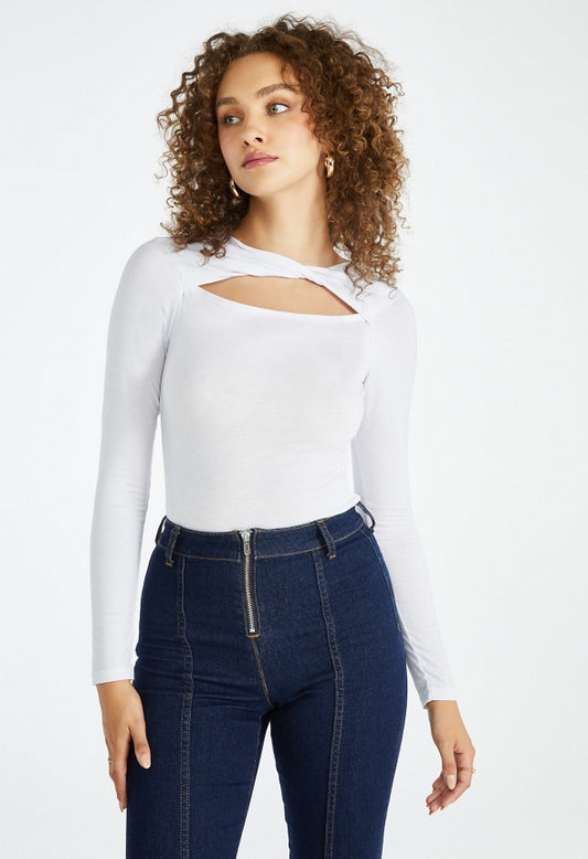 Keyhole Bodysuit Bright White