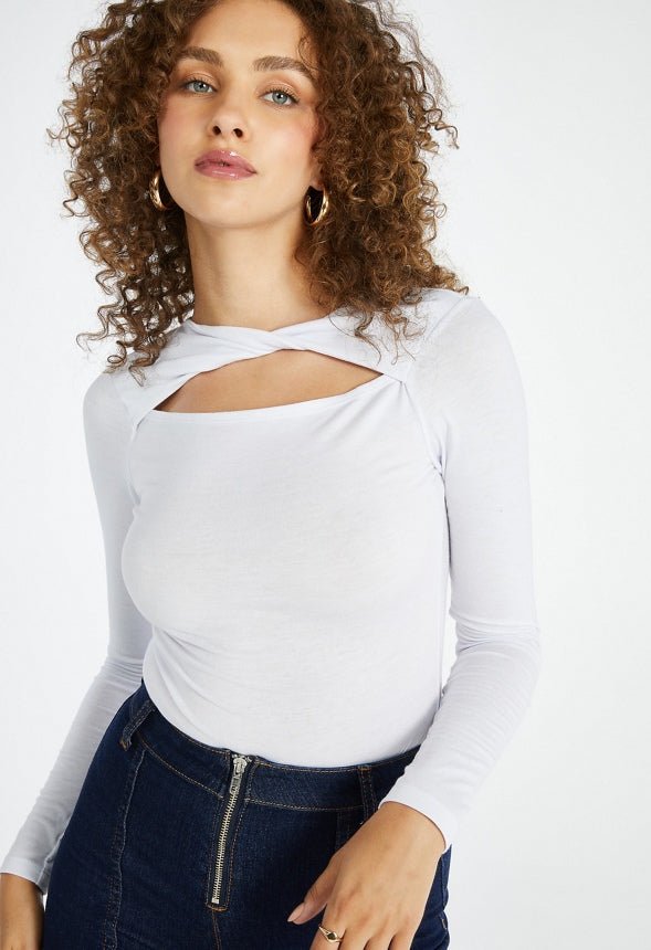 Keyhole Bodysuit Bright White