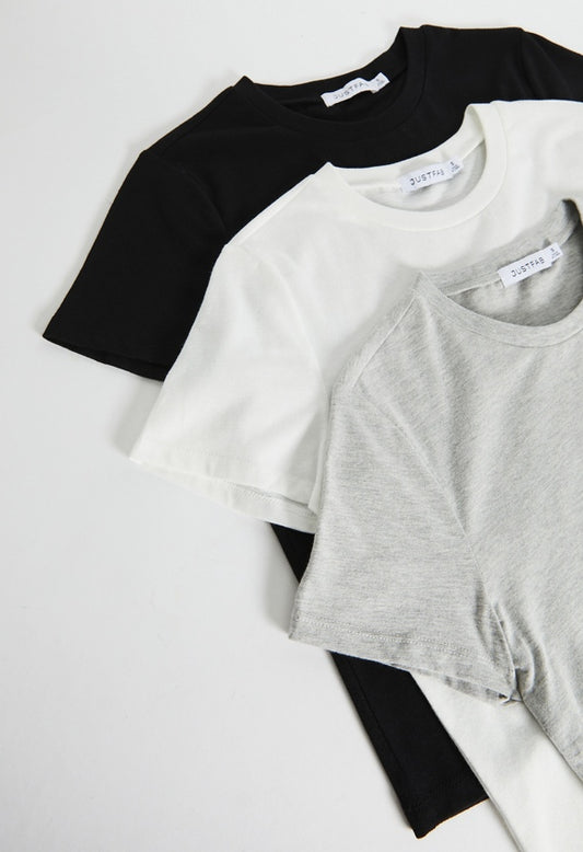 3-Pack Everyday Tee Black/ White/ Light Grey