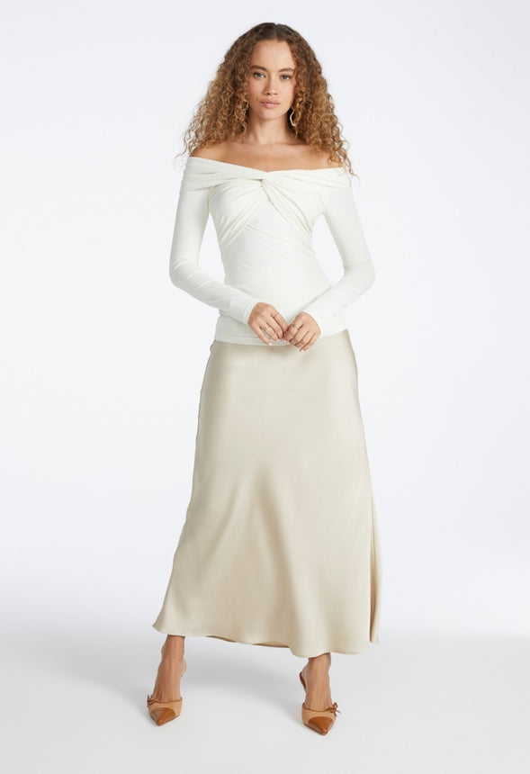 Long Sleeve Twist Top Pristine