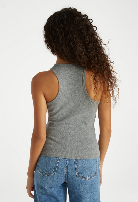3-Pack Basic Rib Tank White/ Black Caviar/ Dark Heather Grey