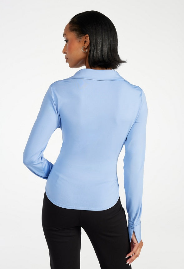 Ruched Front Long Sleeve Top Serenity