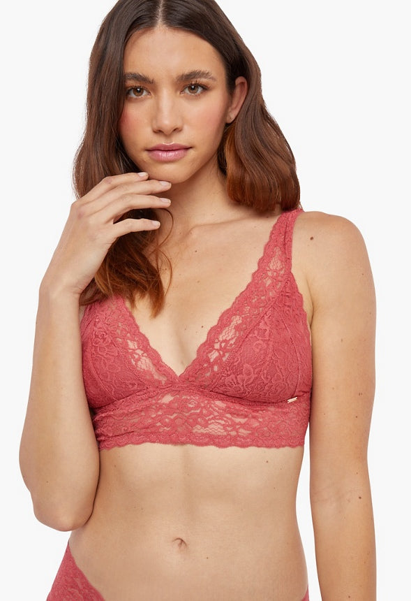 LANA LACE BRALETTE (Two-Pack) Coral/Black