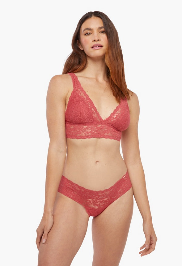 LANA LACE BRALETTE (Two-Pack) Coral/Black