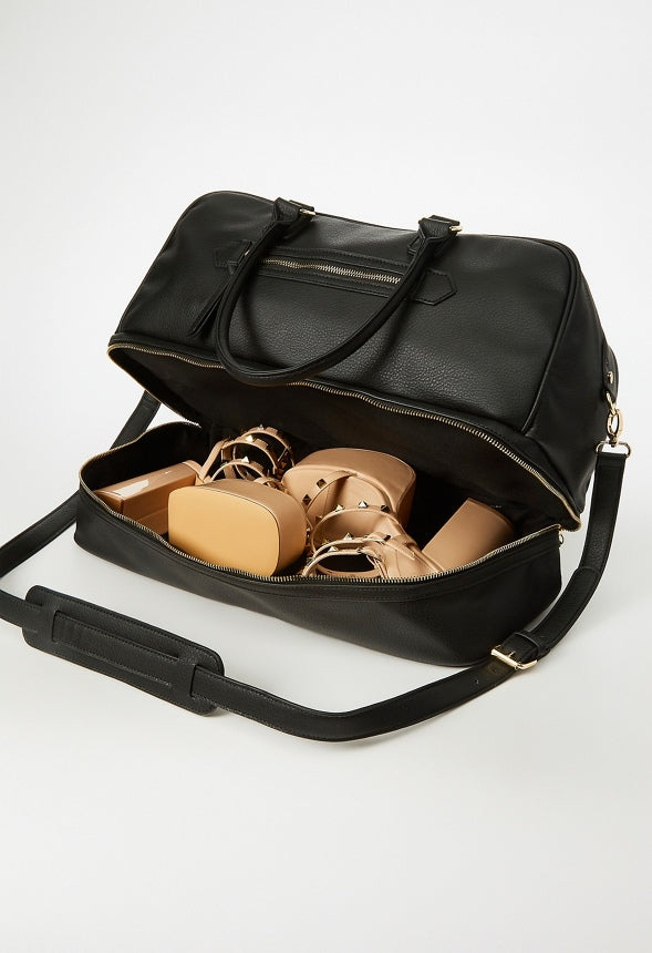 Multi Compartment Weekender Bag Black