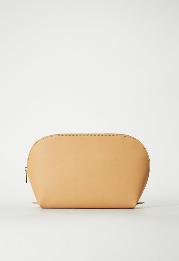 Zippered Cosmetic Case Duo Light Camel