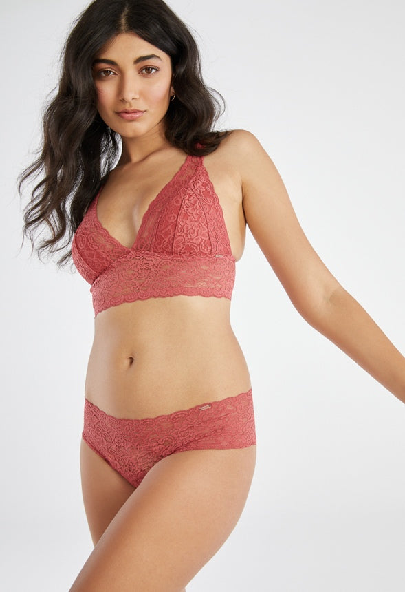 LANA LACE BRALETTE (Two-Pack) Coral/Black
