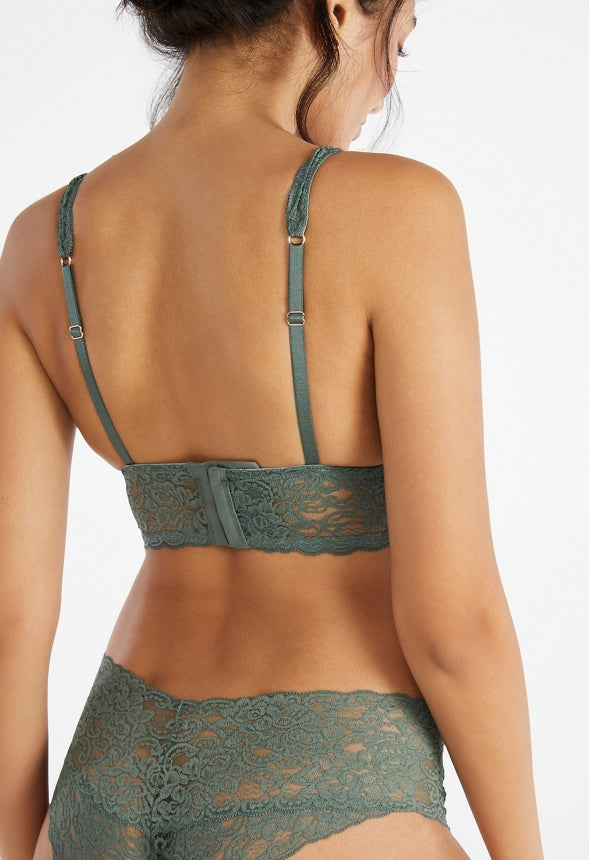 LANA LACE BRALETTE (Two-Pack) Green/Ivory
