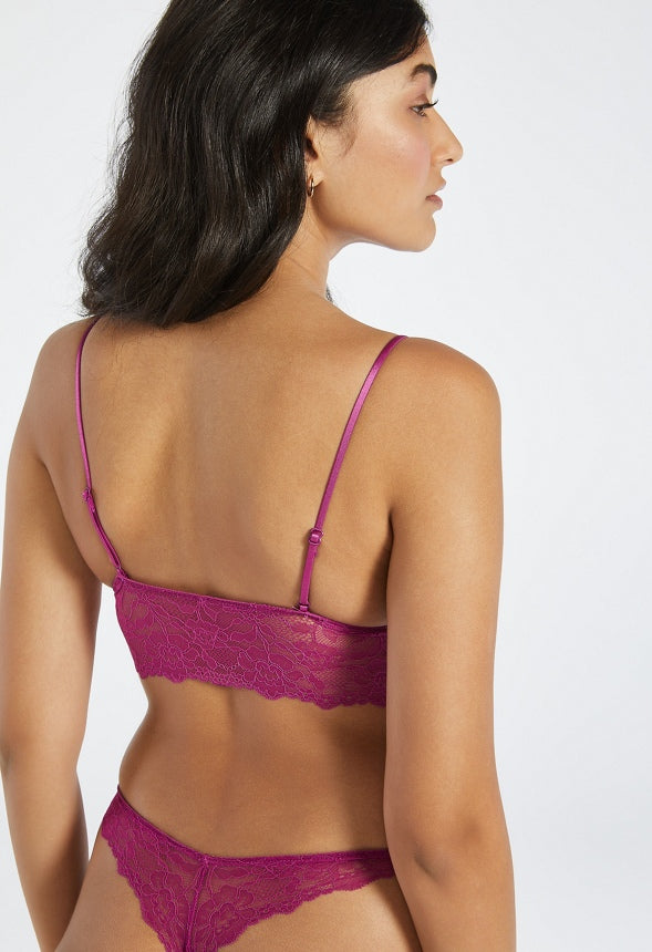 Crystal Bralette (Two-Pack) Purple/Ivory
