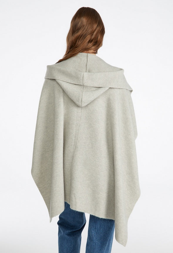 Cozy Hooded Ruana Vapor Blue