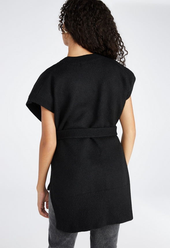 Belted Ruana Black