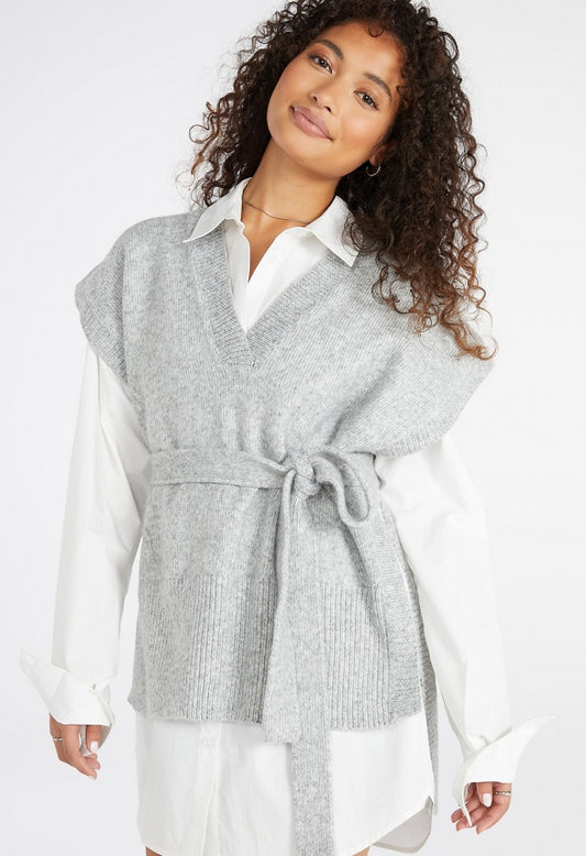 Belted Ruana Vapor Blue