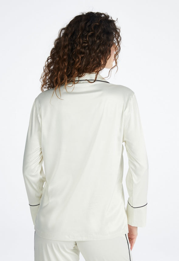 Regardless Pajama Long Sleeve Top Ivory