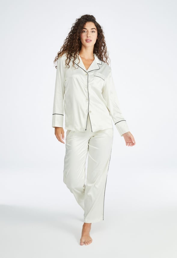 Regardless Pajama Long Sleeve Top Ivory