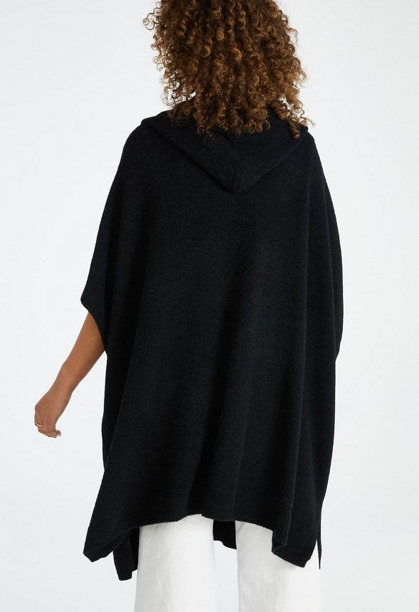 Hooded Ruana Black