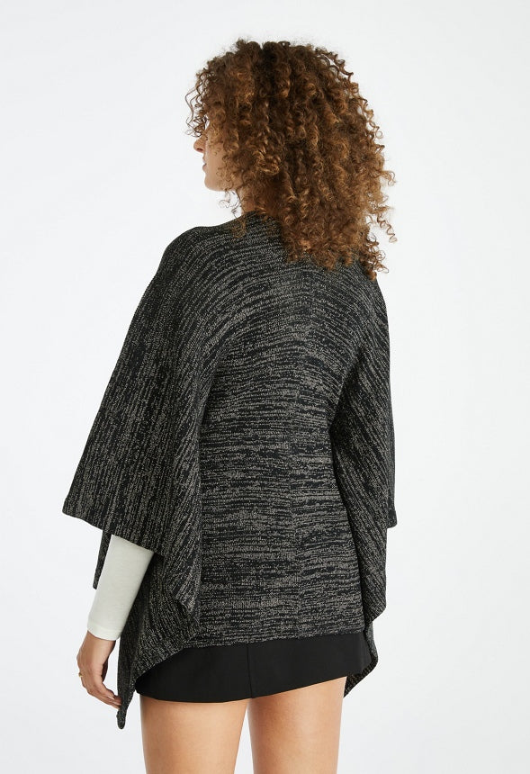 Shimmer Ruana Black