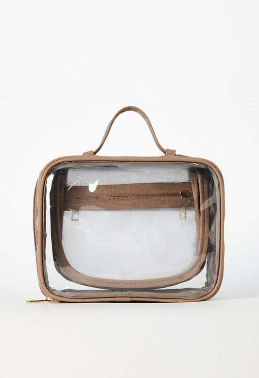 Clear Cosmetic Case Taupe
