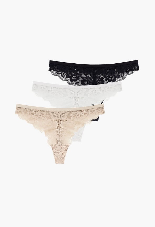 Myla Thong (Trio Set) Black/Ivory/Beige