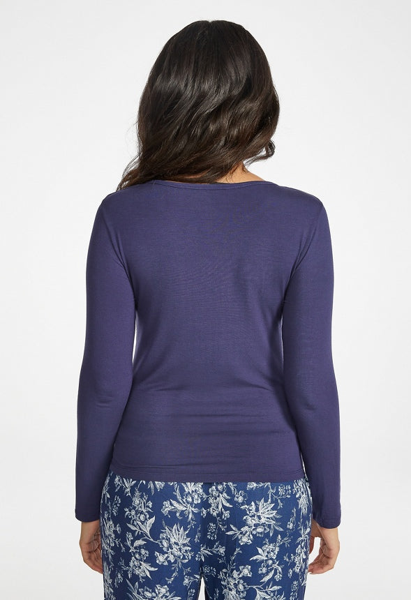 Elliana Pajama Top Blue
