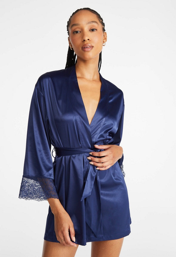 Lyra Kimono Robe Blue