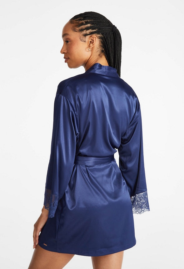 Lyra Kimono Robe Blue