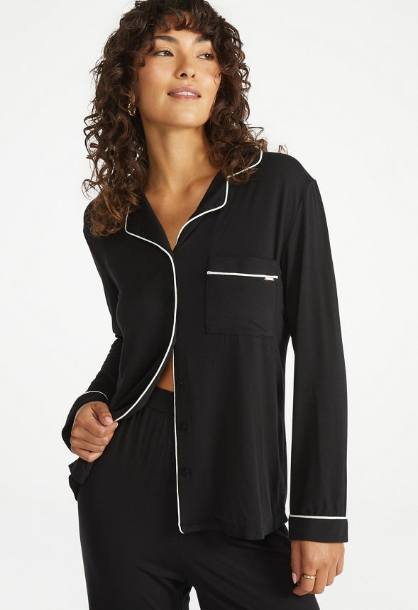 Charli Pajama Top Black