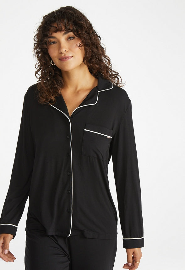 Charli Pajama Top Black