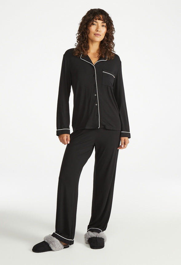 Charli Pajama Top Black