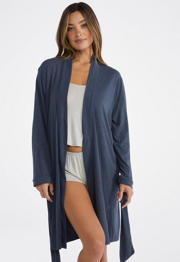 Sofia Kimono Robe Grey