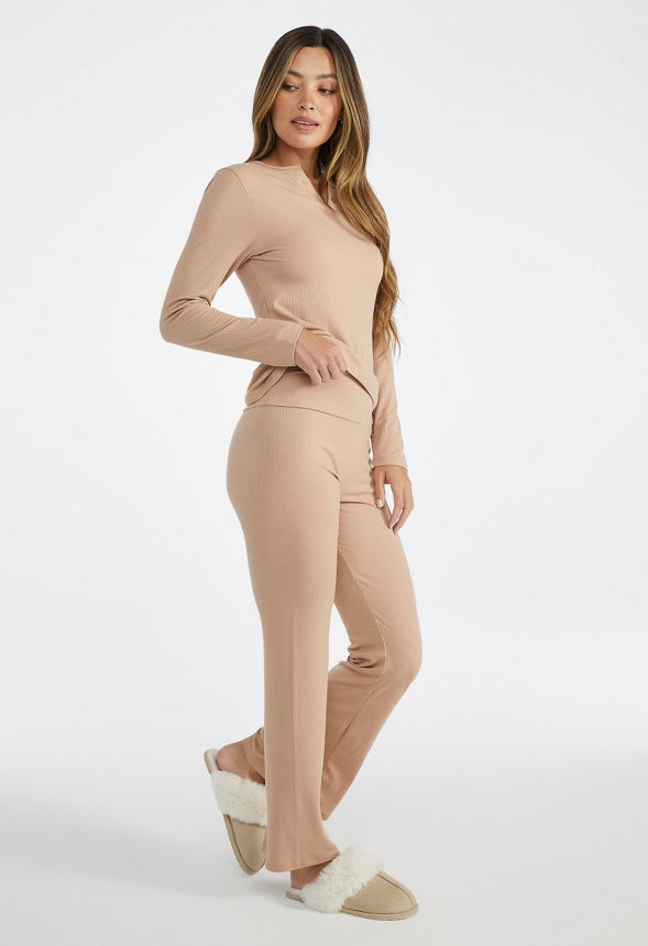Sofia Pajama Pants Beige