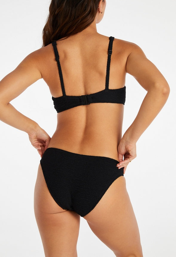 Wavy Bikini Top Black