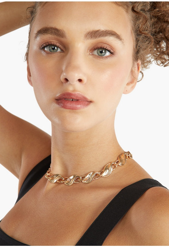 Faye Chunky Twist Necklace Gold