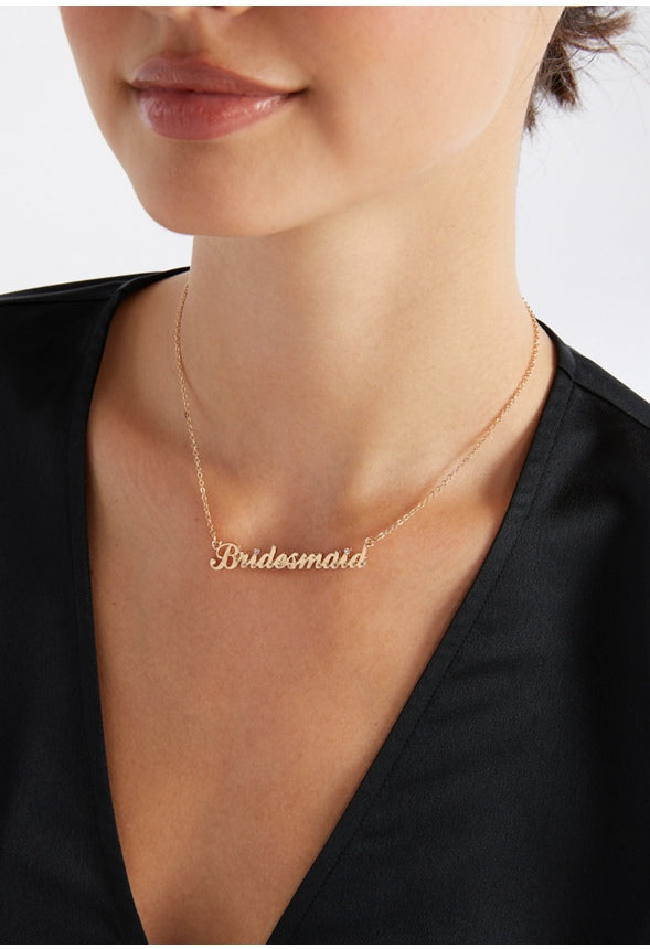 Haley Bridesmaid Necklace Gold