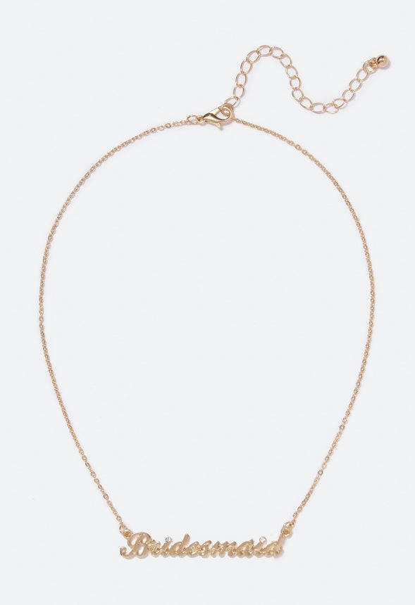 Haley Bridesmaid Necklace Gold
