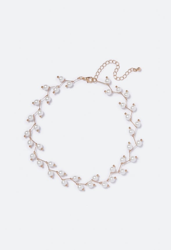 Vanessa Delicate Pearl Necklace Cream/Gold
