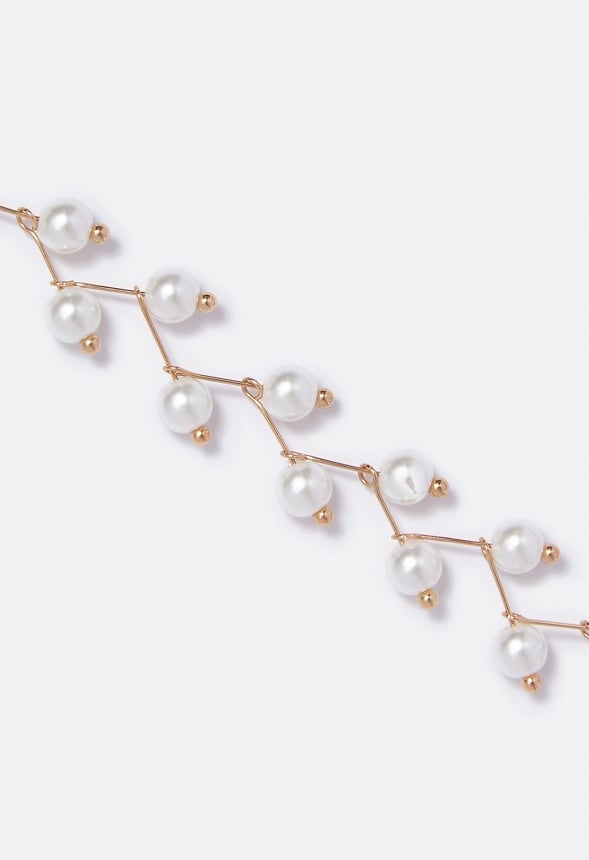 Vanessa Delicate Pearl Necklace Cream/Gold