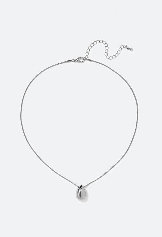 Blake Molten Teardrop Necklace Silver