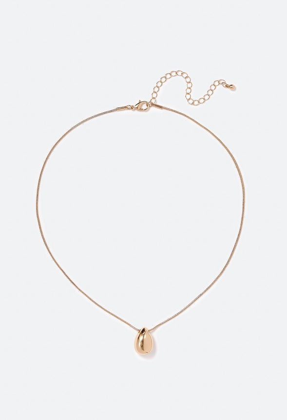 Blake Molten Teardrop Necklace Gold