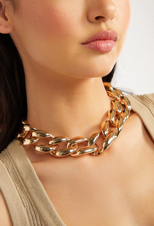 Kara Chunky Chain Necklace Gold